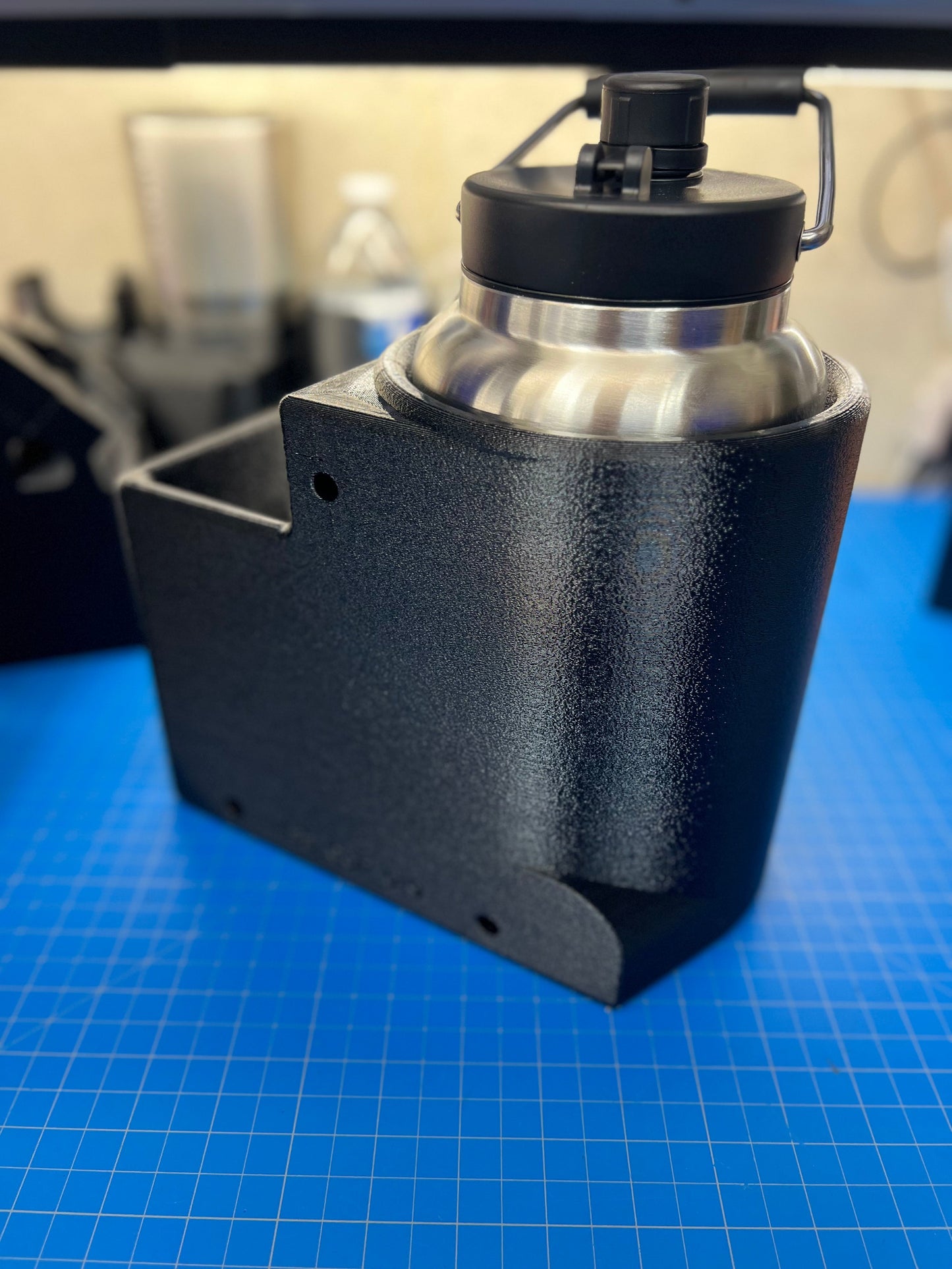 Inner Fender Mounted 5 and 3/8 Drink Holder With Bin