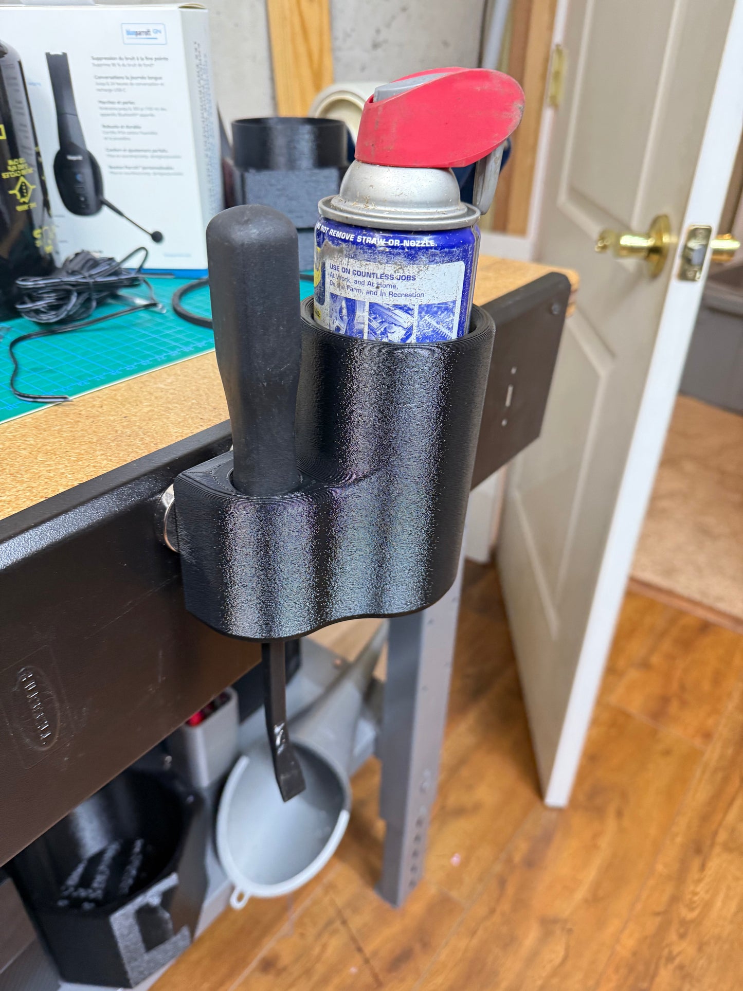 Spray Can And Pry Bar Holder - Magnetic